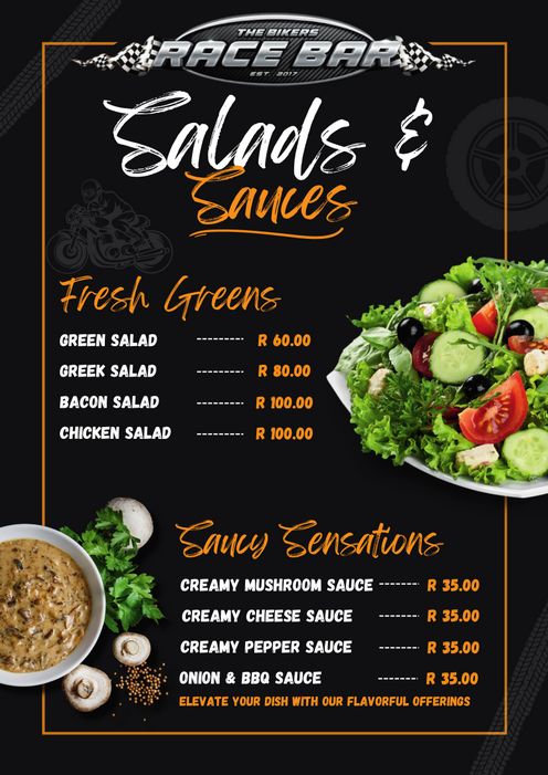 Salads Menu Rossis Sportsbar